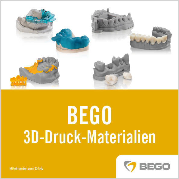 Übersicht BEGO Varseo 3D-Druck-Materialien